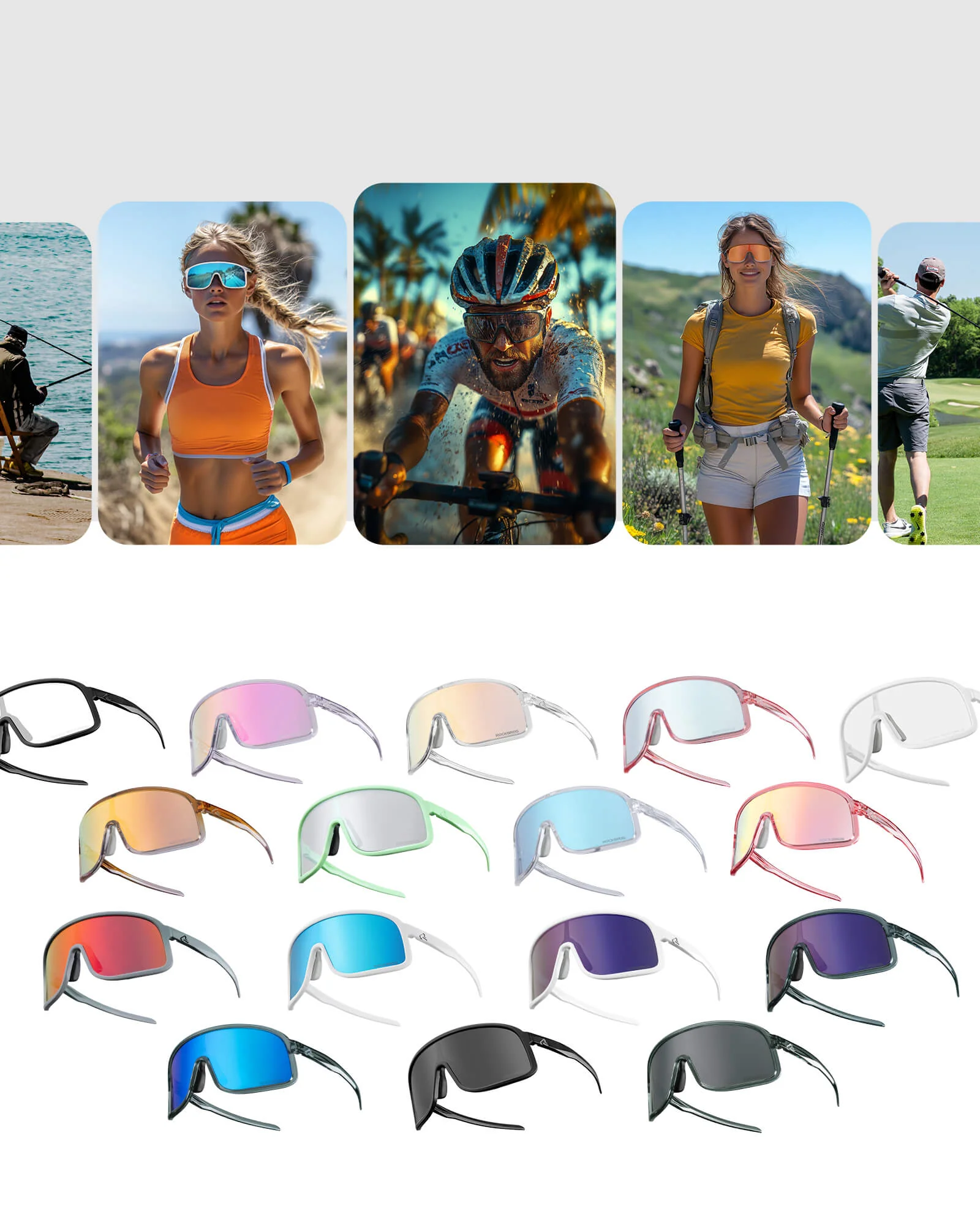 ROCKBROS Cycling Sunglasses Photochromic Sports Glasses UV400 - Image 57