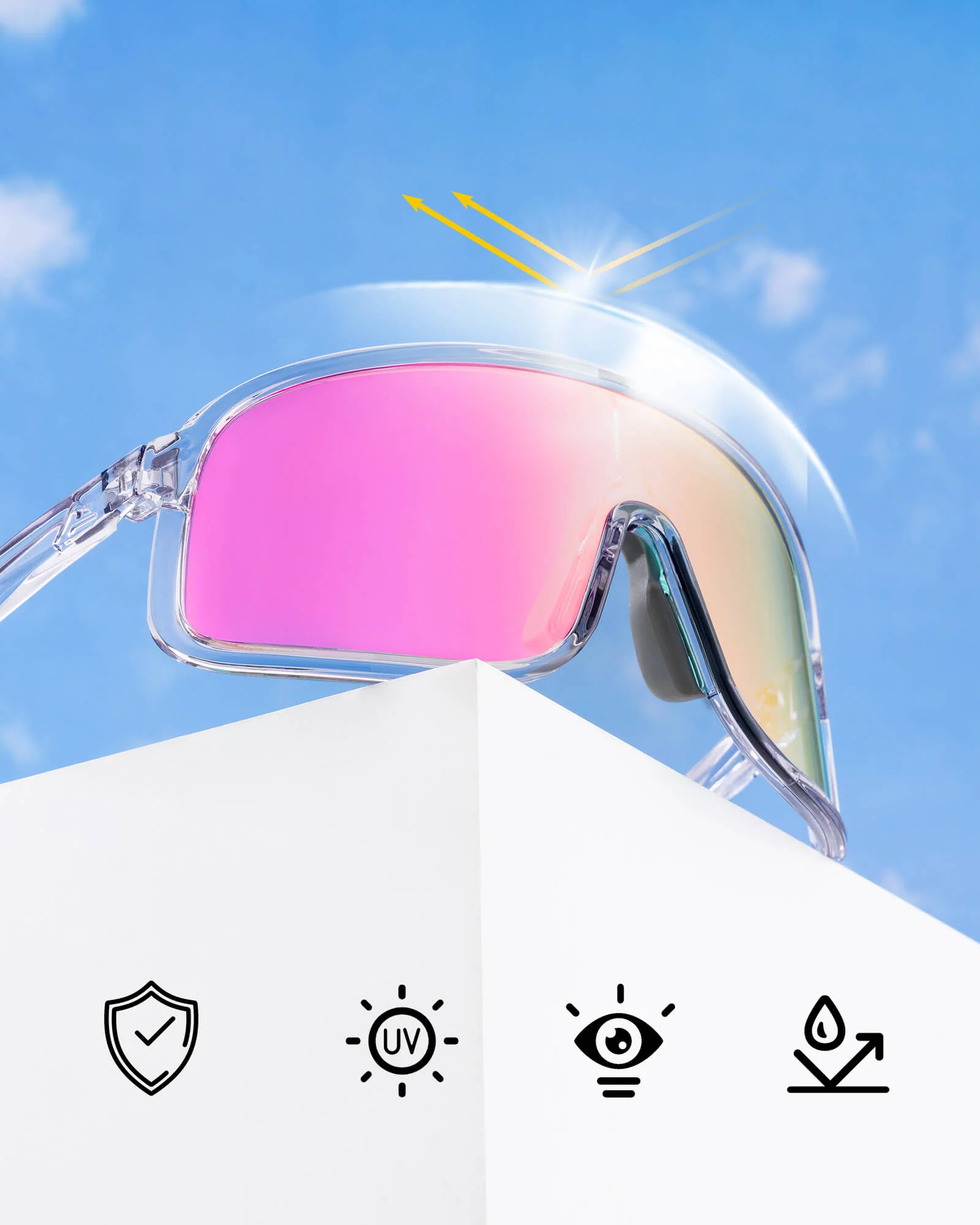 ROCKBROS Cycling Sunglasses Photochromic Sports Glasses UV400 - Image 9