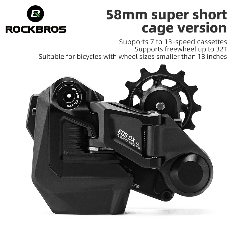 ROCKBROS EDS OX Electronic Bicycle Bike Rear Derailleur Long/Short Cage Black - Image 2