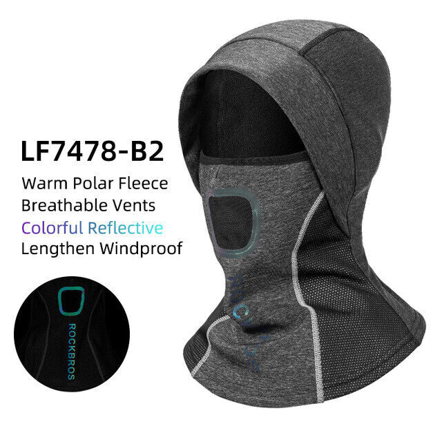 RockBros Face Mask Climbing Hiking Fleece Thermal Windproof Cycling Headwear - Image 2