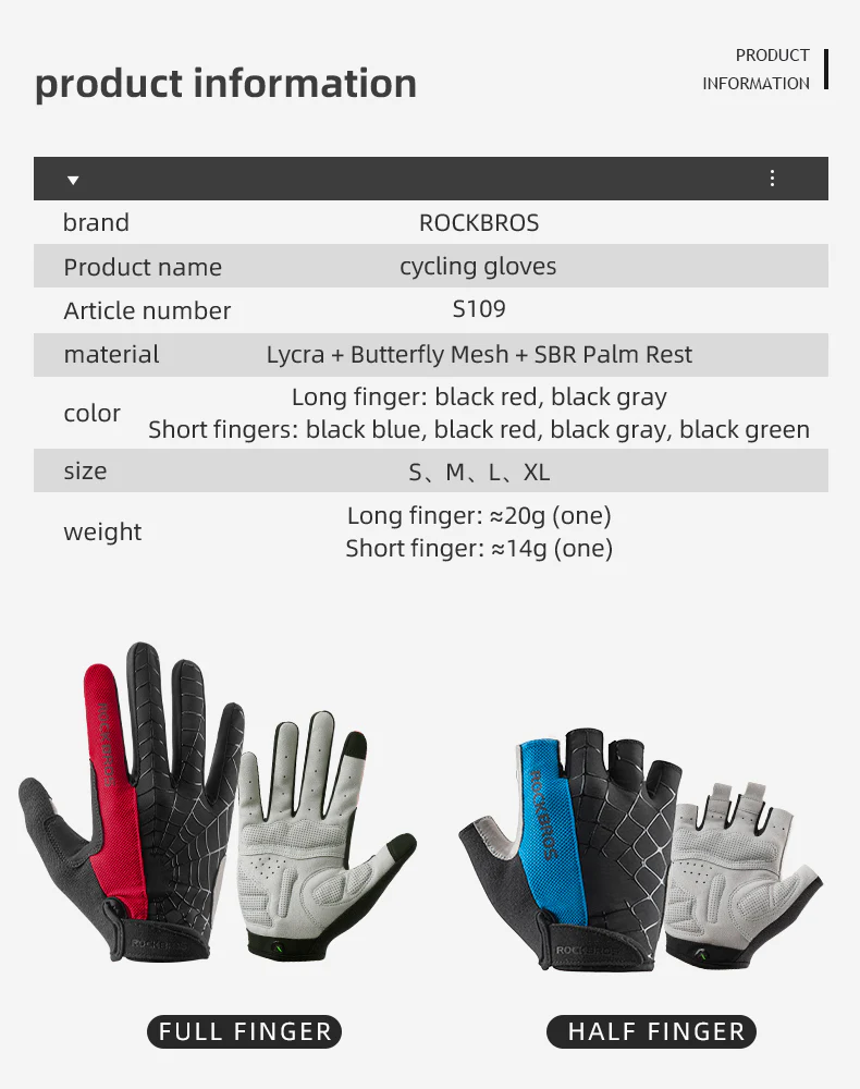 Full Finger Cycling Gloves Touchscreen Gloves - Image 11