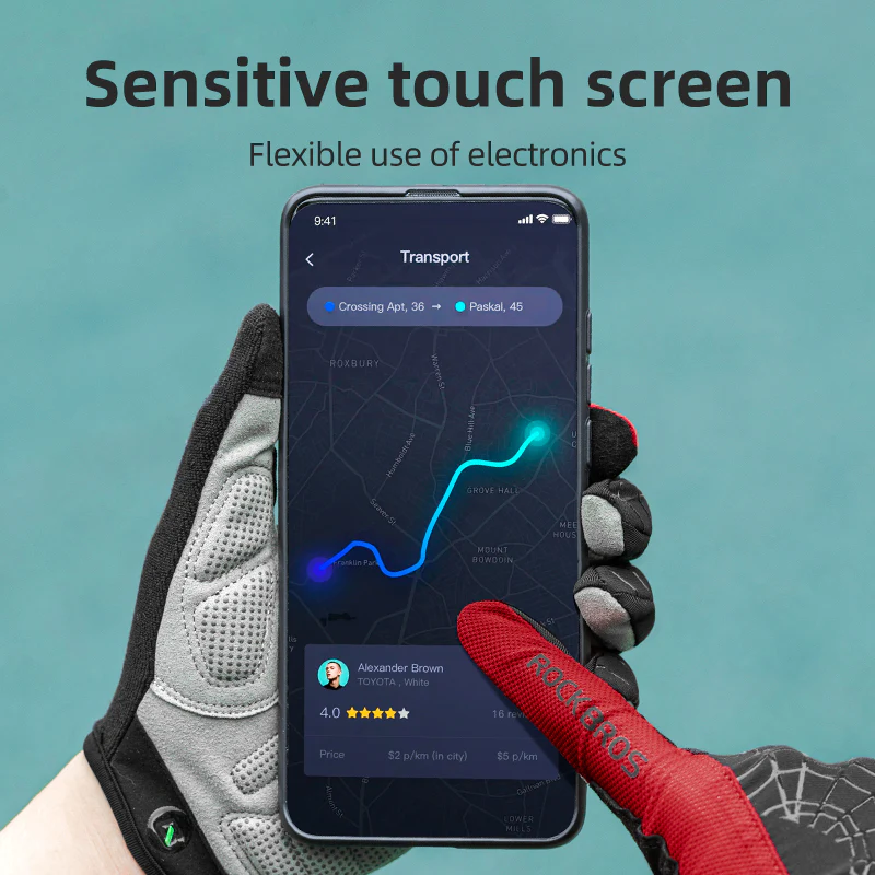 Full Finger Cycling Gloves Touchscreen Gloves - Image 8
