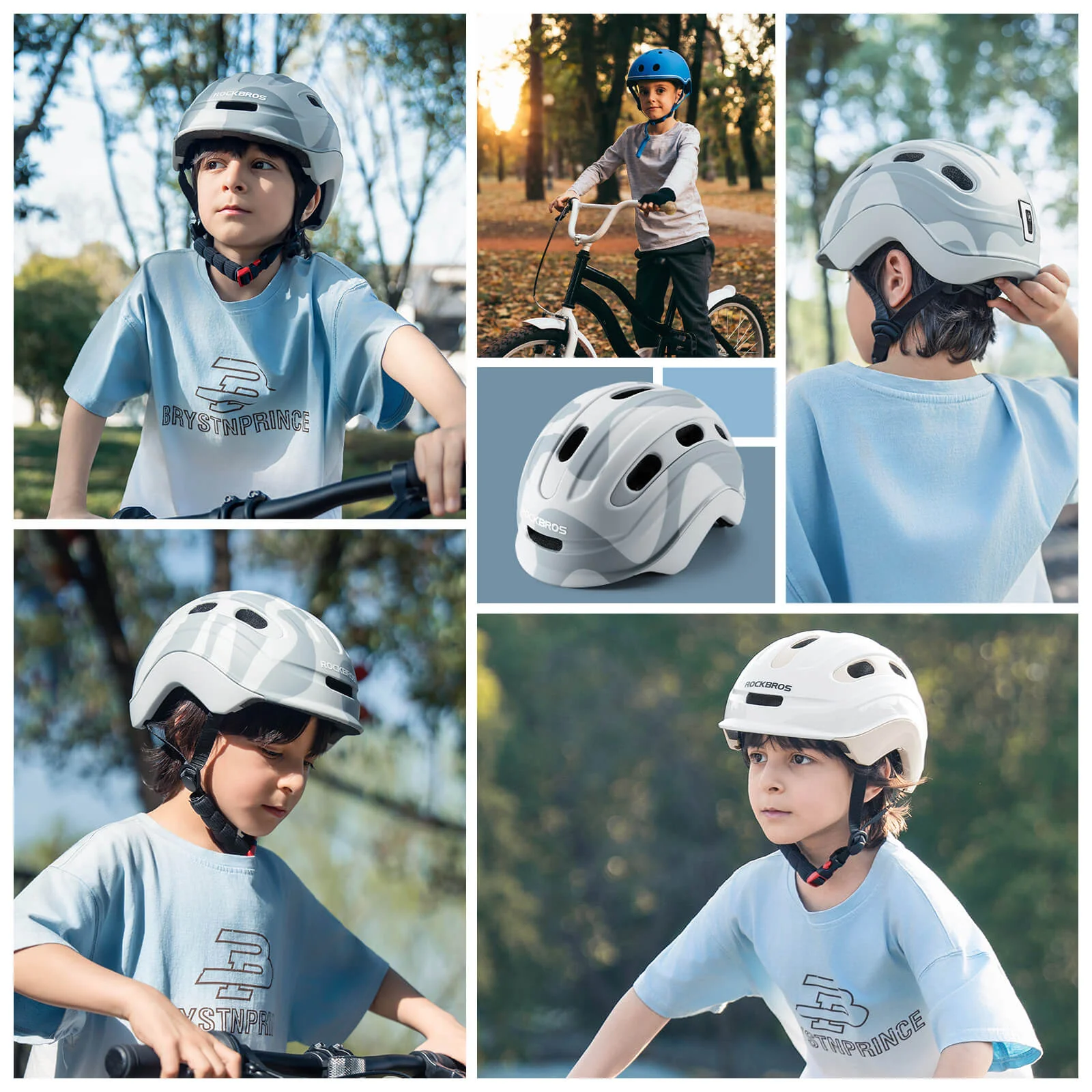 ROCKBROS Kids' Bike Helmet with Tail Light Mounting Option - Image 7