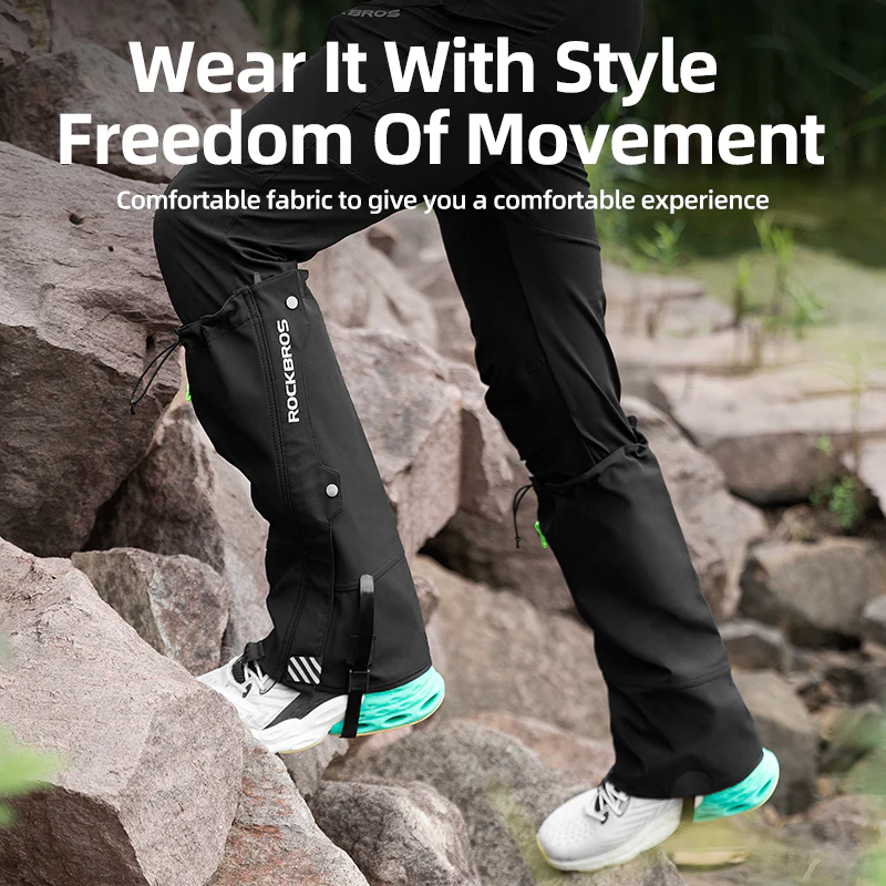 ROCKBROS Leg Warmer Breathable Reflective Outdoor Cycling Sports Boot Cover - Image 3