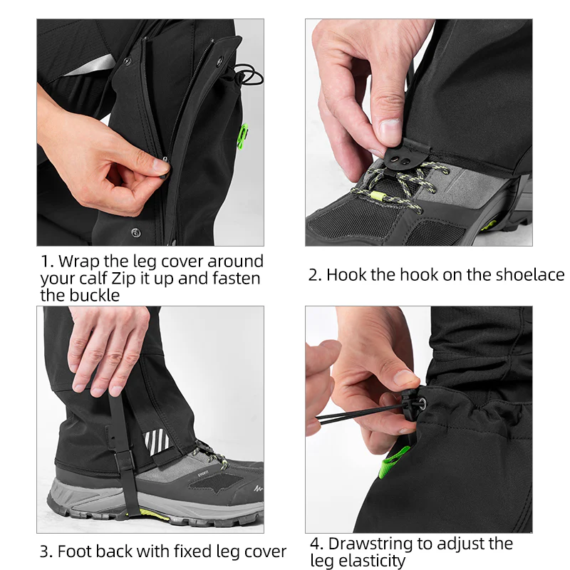 ROCKBROS Leg Warmer Breathable Reflective Outdoor Cycling Sports Boot Cover - Image 6