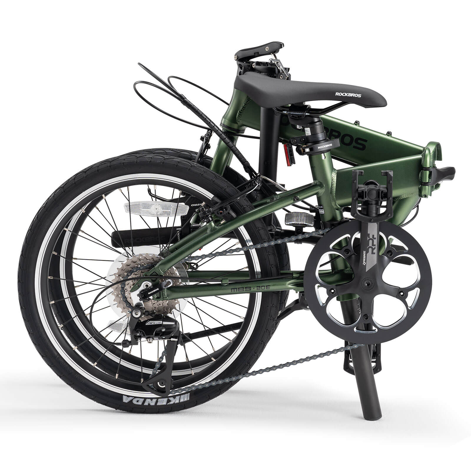 ROCKBROS MBS 20 Inch Folding Bike Aluminum Alloy 8 Speed 11-32T Cassette V Brake - Image 17