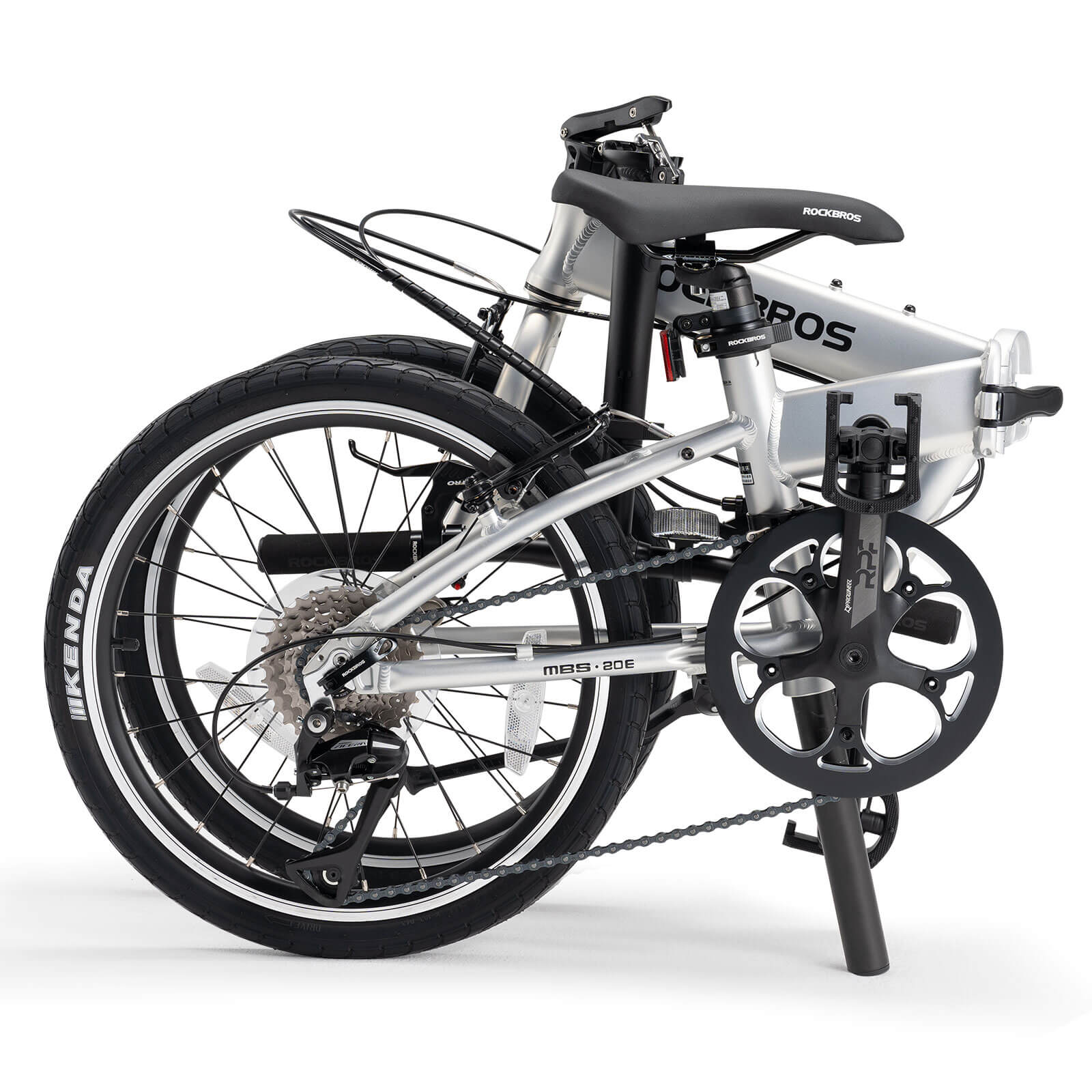 ROCKBROS MBS 20 Inch Folding Bike Aluminum Alloy 8 Speed 11-32T Cassette V Brake - Image 3