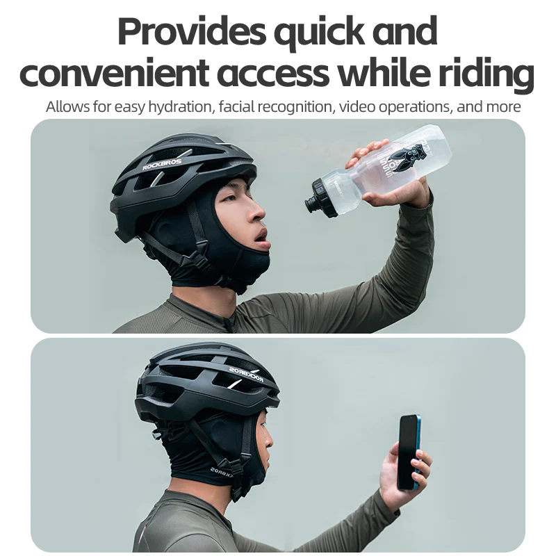 ROCKBROS Motorcycle Balaclava Bicycle Cycling Face Mask Ice Silk Breathable UV Protection Unisex - Image 2