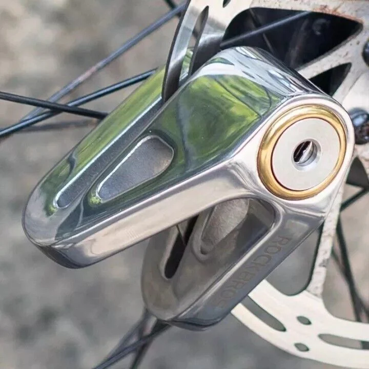 ROCKBROS Motorcycle Bicycle Disc Brake Lock 304 Stainless Steel Security Anti-Theft - Image 3