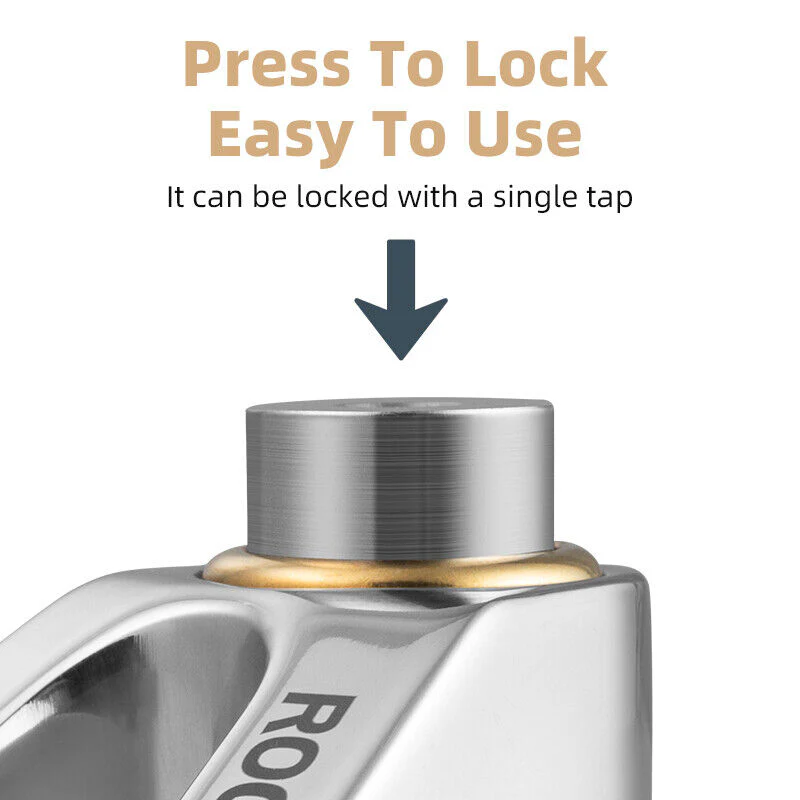 ROCKBROS Motorcycle Bicycle Disc Brake Lock 304 Stainless Steel Security Anti-Theft - Image 5