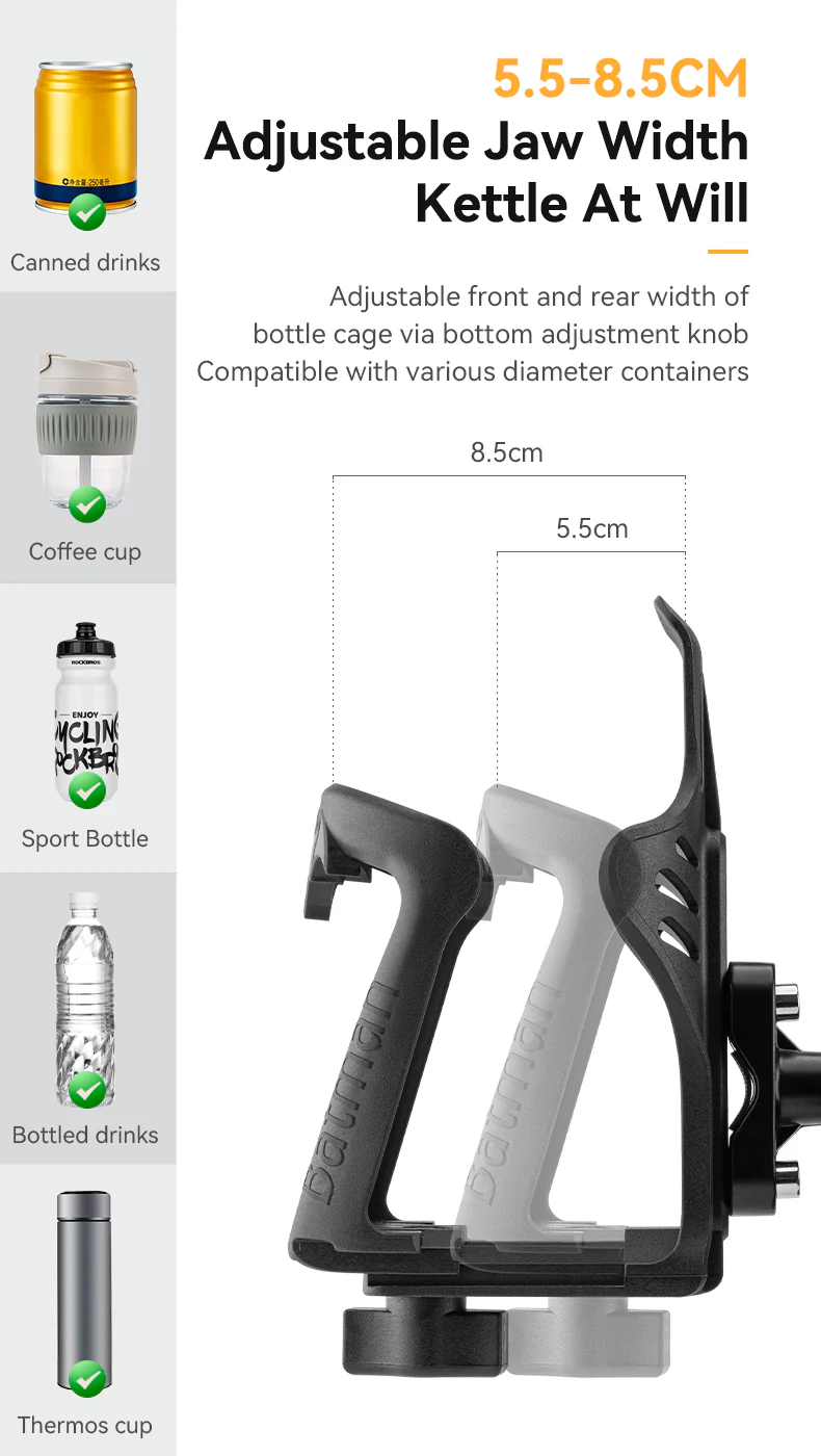 ROCKBROS Motorcycle Bottle Mount Holder Bicycle Water Bottle Cage MTB Road Bike Kettle Bracket - Image 13