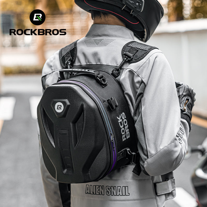 ROCKBROS Motorcycle Motorbike Saddle Seat Tail Bag Backpack Hard Shell 12.5L - Image 2