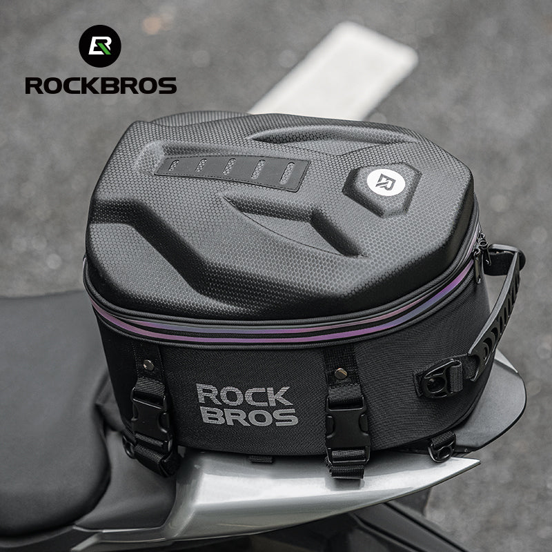 ROCKBROS Motorcycle Motorbike Saddle Seat Tail Bag Backpack Hard Shell 12.5L - Image 3