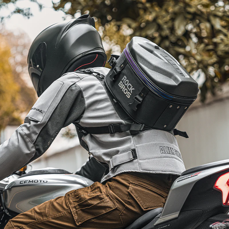 ROCKBROS Motorcycle Motorbike Saddle Seat Tail Bag Backpack Hard Shell 12.5L - Image 7