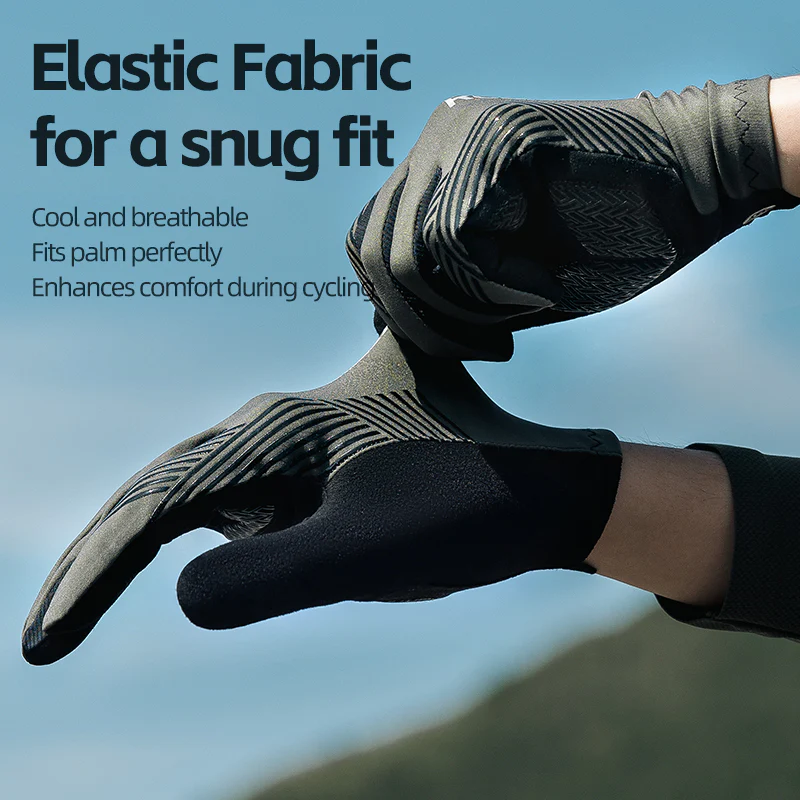 ROCKBROS Mountain Bike Gloves for Mens Cycling Glove Touch Screen Anti-Slip MTB Road Biking Gloves Breathable Full Finger Bicycle Gloves for Outdoor Sports - Image 5