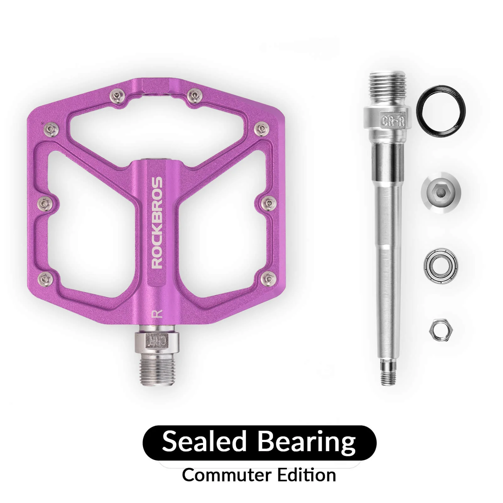 ROCKBROS Ultra Lightweight Flat Bike Pedals in Various Colours (Pair) - Image 19