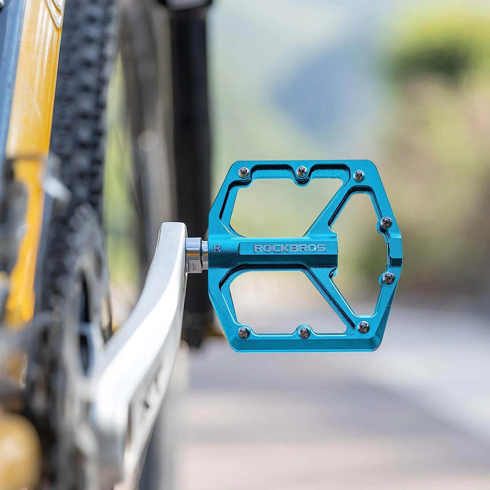 ROCKBROS Ultra Lightweight Flat Bike Pedals in Various Colours (Pair) - Image 8