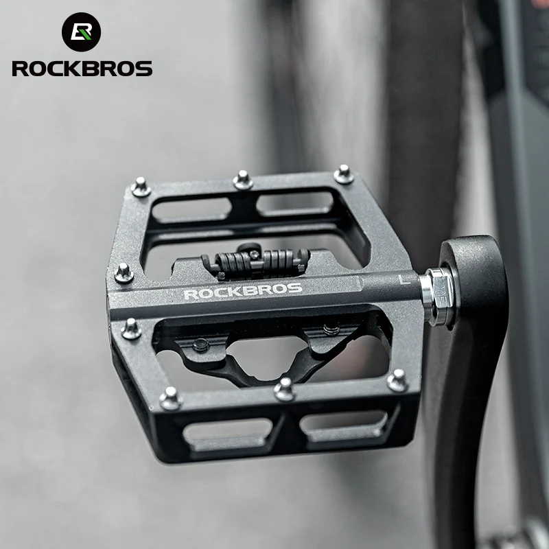 ROCKBROS Multi-Function Clipless Flat Bike Pedals in Black (Pair) - Image 10