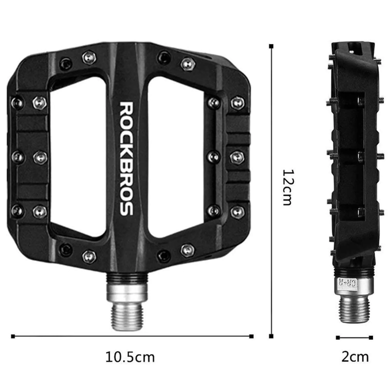 ROCKBROS Lightweight Bike Pedals in Various Colours (Pair) - Image 3