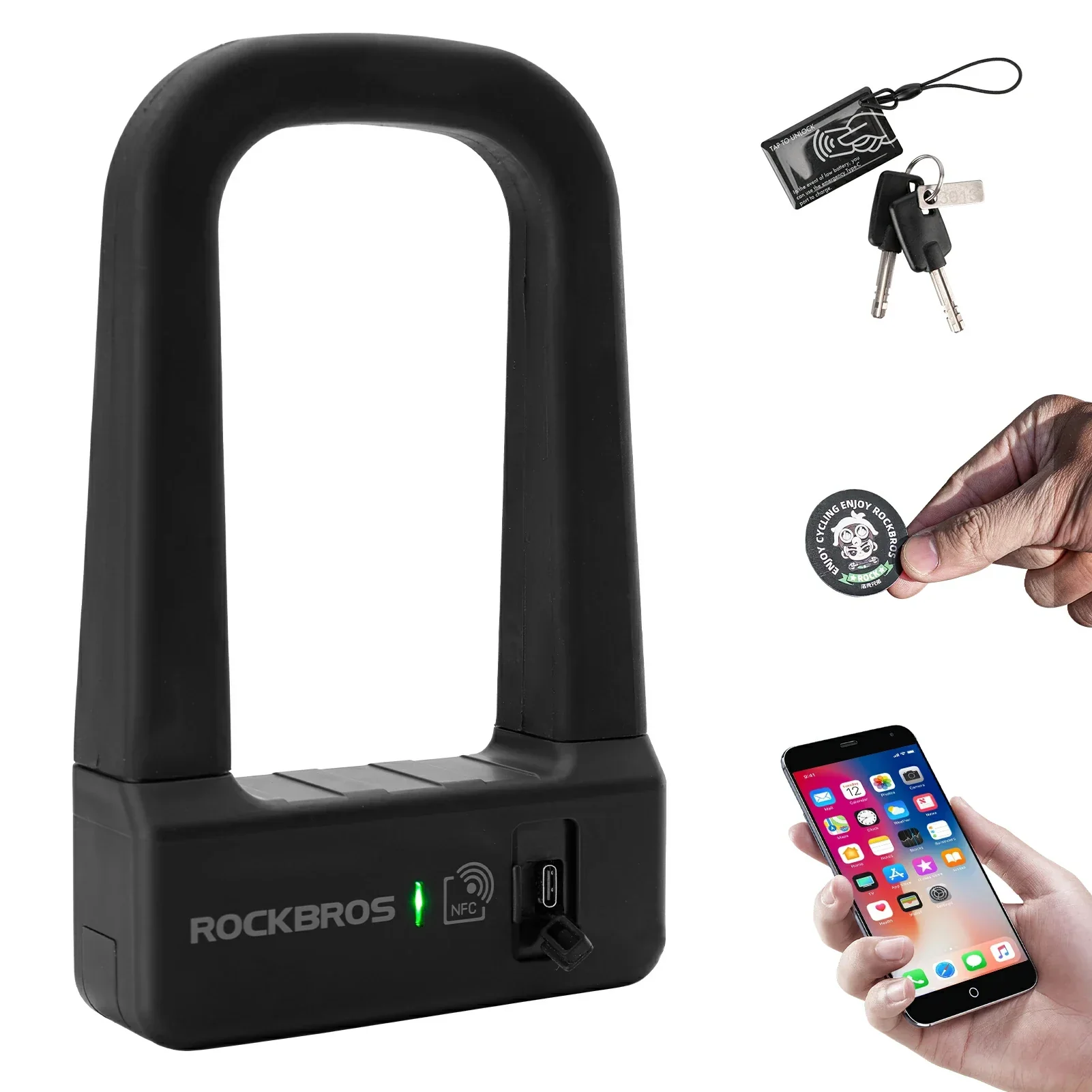 NFC Smart Bike U Lock – Heavy Duty Anti-Theft