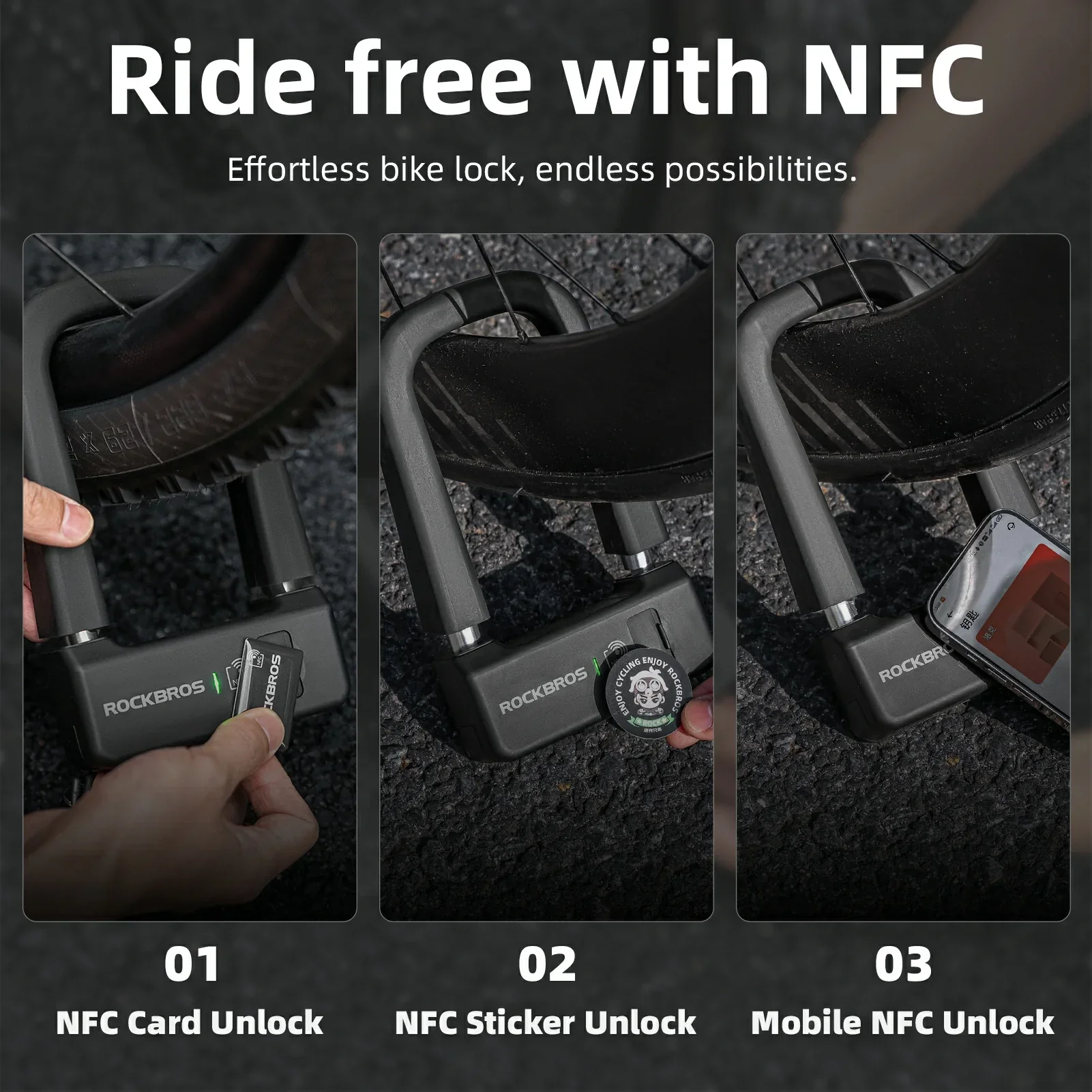 NFC Smart Bike U Lock – Heavy Duty Anti-Theft - Image 2