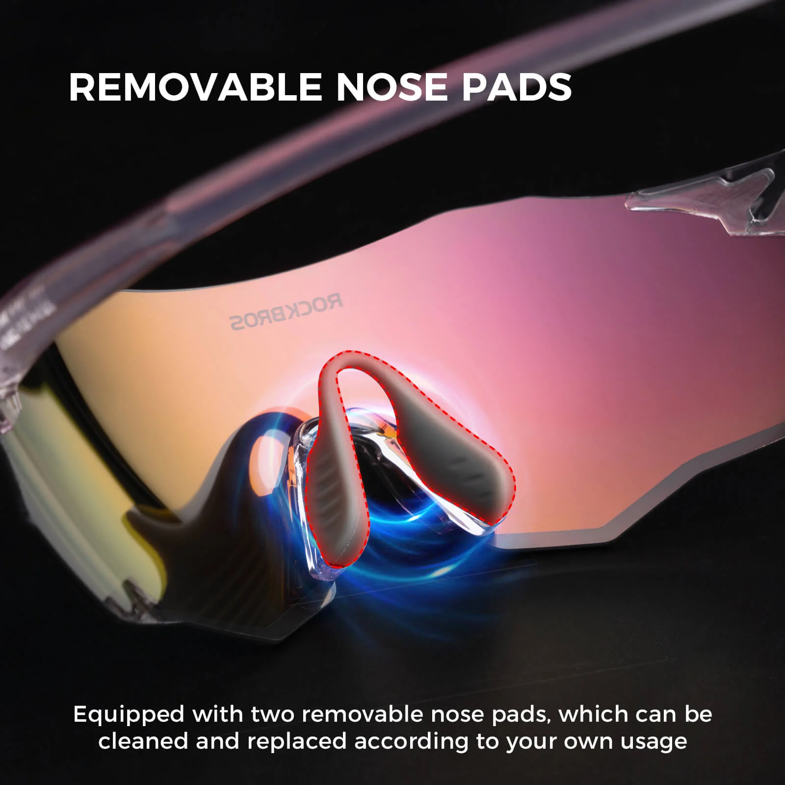 ROCKBROS Photochromic Cycling Glasses UV400 Protection TR90 Frame - Image 4