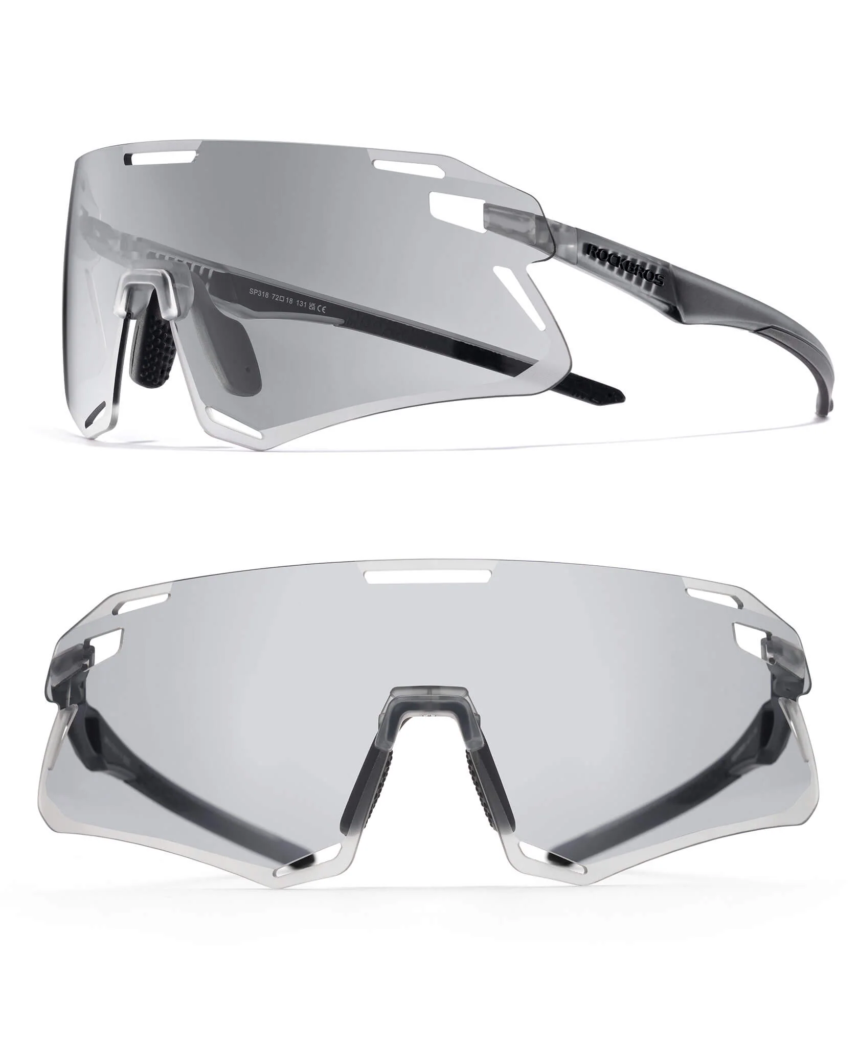 ROCKBROS Photochromic Cycling Sunglasses Golf Hiking Sports Glasses UV400 - Image 8