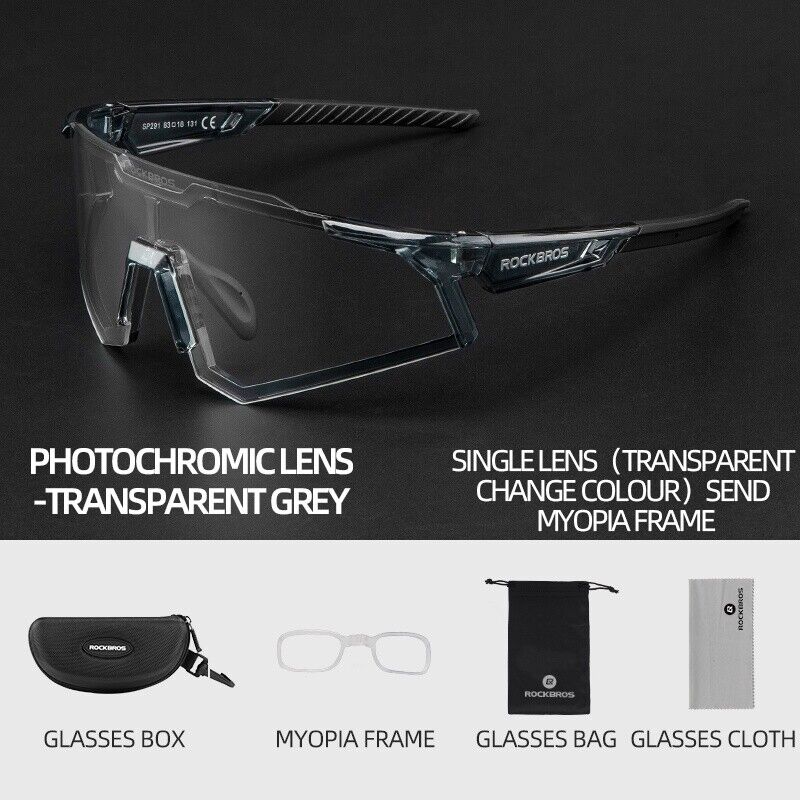 Photochromic Cycling Sunglasses outdoor Sport UV400 - Image 11