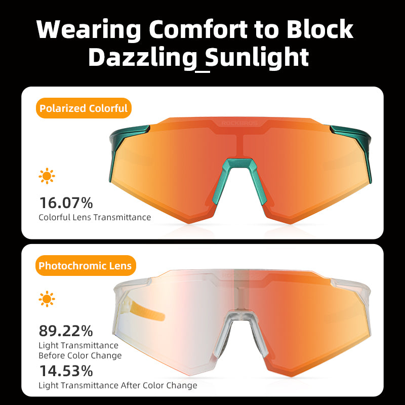 Photochromic Cycling Sunglasses outdoor Sport UV400 - Image 17