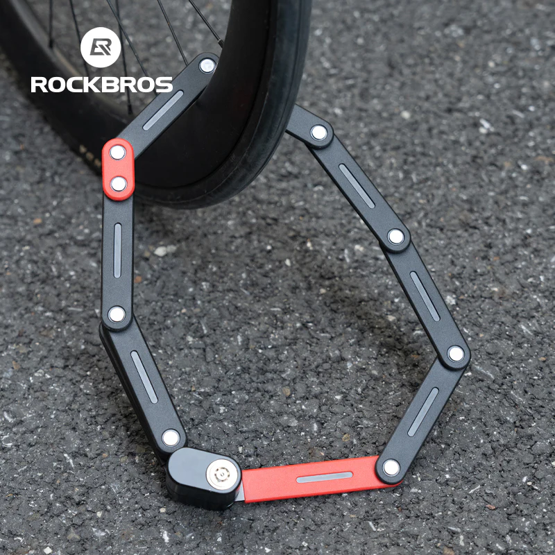 ROCKBROS Portable Bicycle Bike Folding Lock With Bracket - Image 8