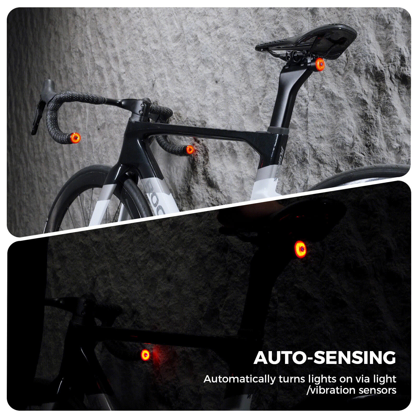 ROCKBROS R0 Smart Brake-Sensing Waterproof Tail Handle Plug Light Auto Sync - Image 3