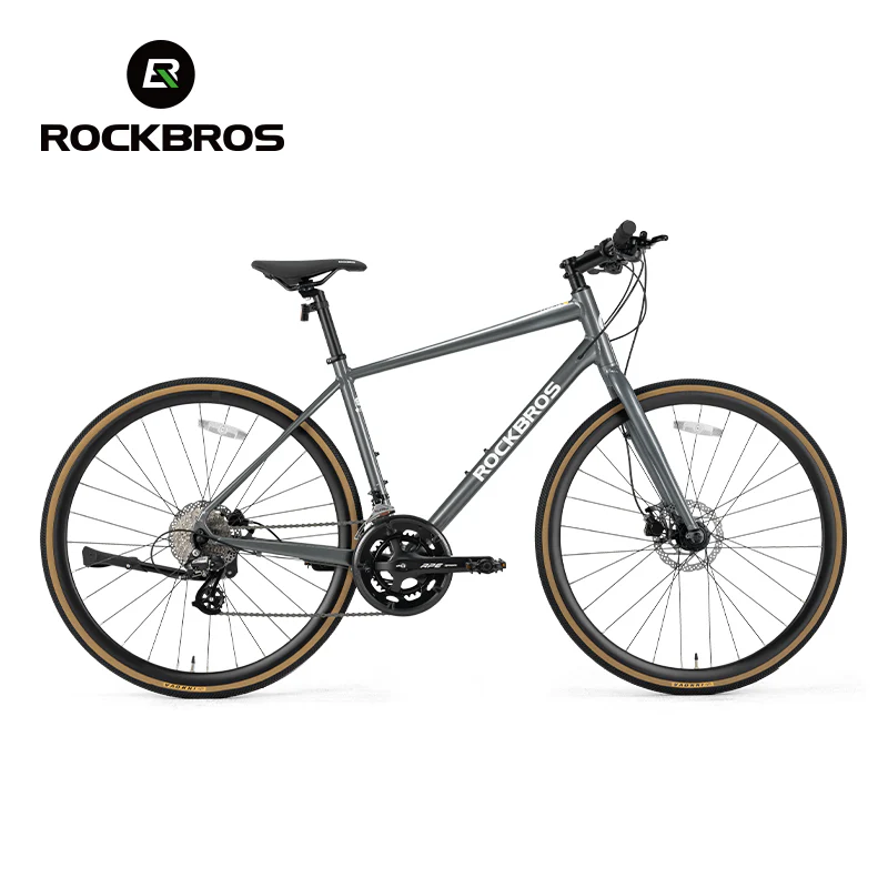 ROCKBROS RIDA-P2E 700C Road Bike Flat Handlebar 8 Speed Aluminum Alloy - Image 14
