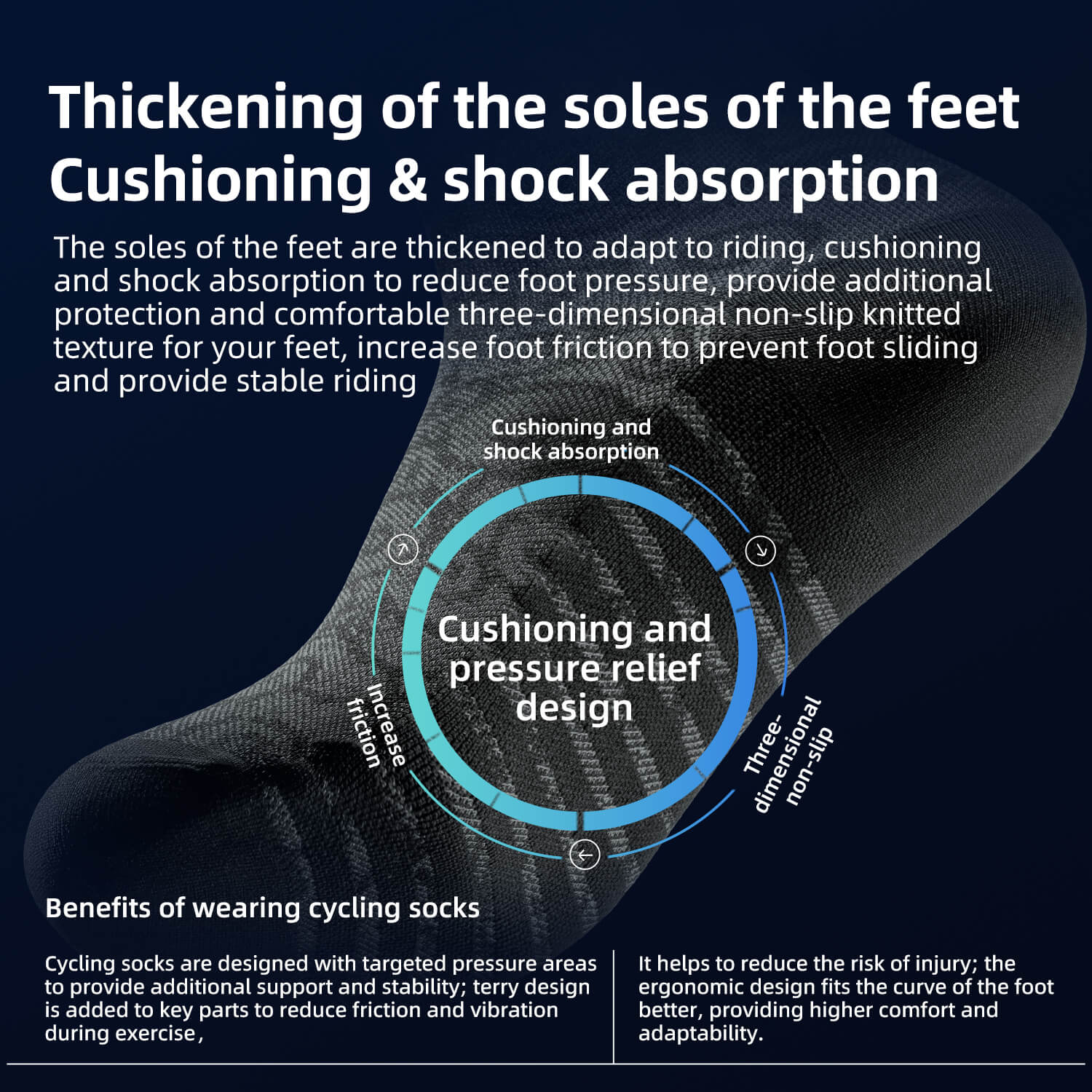 【ROAD TO SKY】 Cycling Socks Quick-Drying Breathable - Image 6