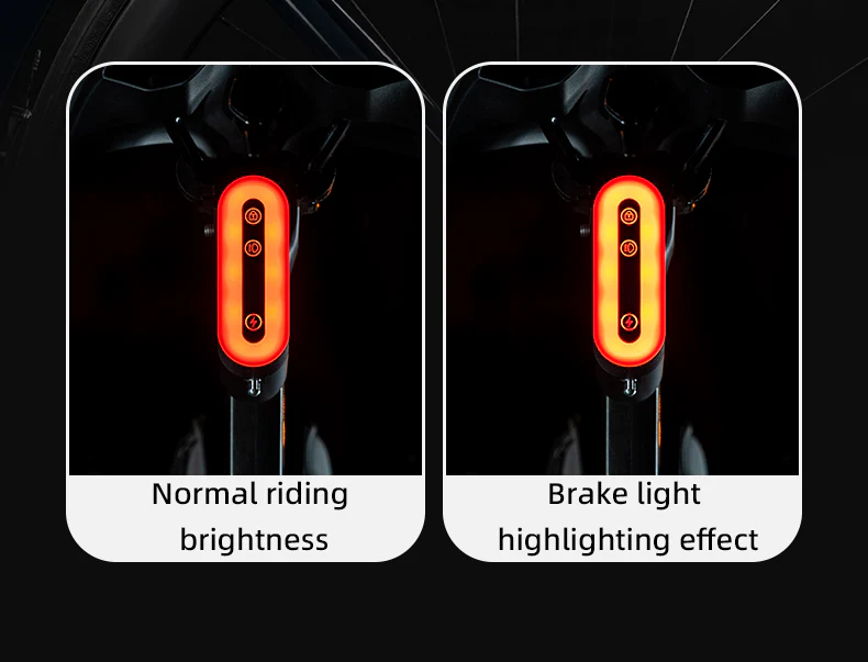 ROCKBROS Smart Bluetooth Bike Lock Light Brake Sensing Saddle Taillight USB-C IPX6 Waterproof - Image 17