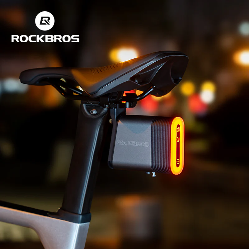 ROCKBROS Smart Bluetooth Bike Lock Light Brake Sensing Saddle Taillight USB-C IPX6 Waterproof - Image 3