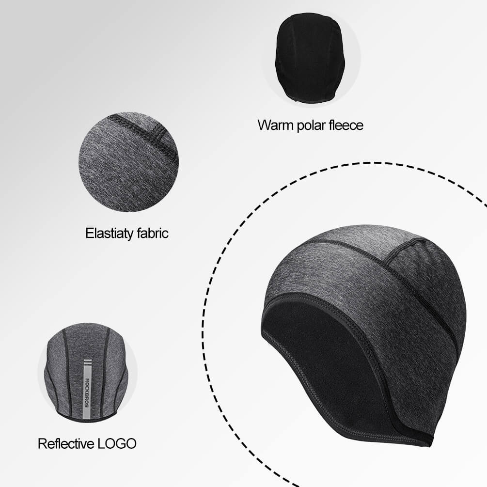 ROCKBROS Thermal Cycling Skull Cap with Ear Covers – Windproof Fits Under Helmets - Image 3
