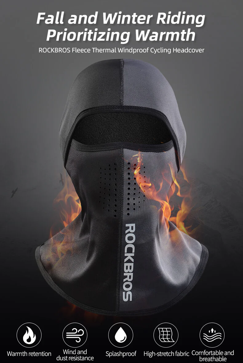 ROCKBROS Thermal Fleece Winter Balaclava Hat with Airholes, Windproof Helmet - Image 4