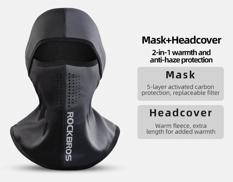 ROCKBROS Thermal Fleece Winter Balaclava Hat with Airholes, Windproof Helmet - Image 6