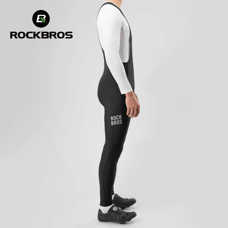 ROCKBROS Thermal Fleece Lined Bib Pants for Cycling - Image 3