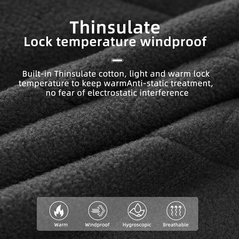 ROCKBROS Warm Knee Pads Winter Leg Covers Fleece Thermal Windproof Reflective - Image 6