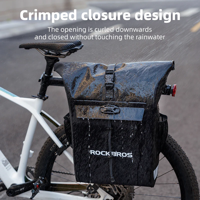 ROCKBROS Waterproof Bicycle Bike Rear Rack Bag Cycling Travel Trunk Bag 18L - Image 4