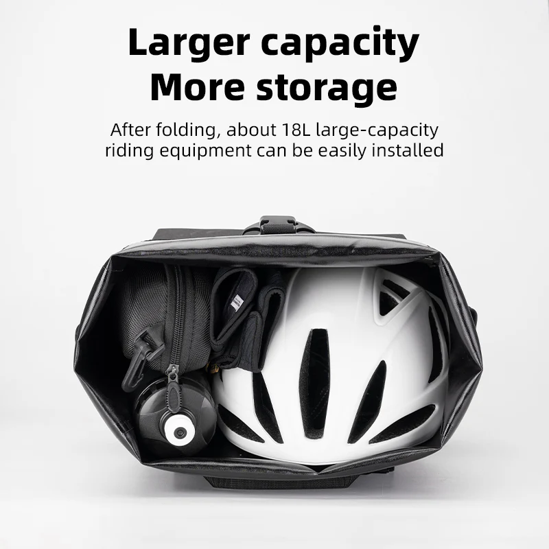 ROCKBROS Waterproof Bicycle Bike Rear Rack Bag Cycling Travel Trunk Bag 18L - Image 5