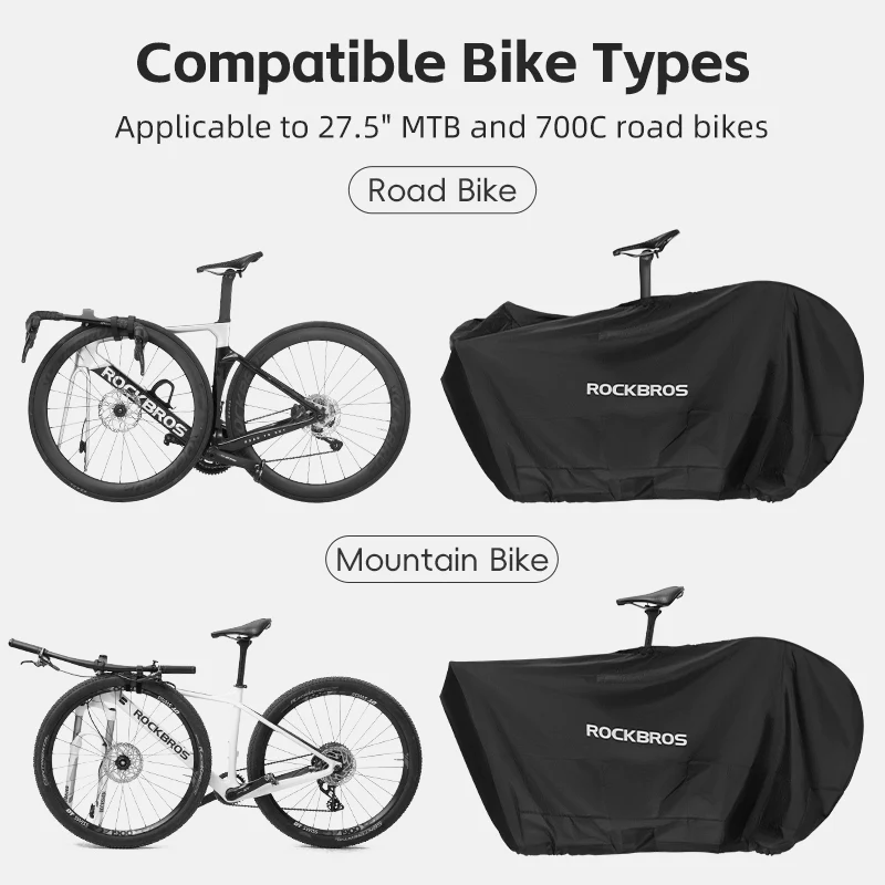 ROCKBROS Waterproof Bicycle Storage Carrier Bag For Mountain Road Bike Transport Case - Image 3