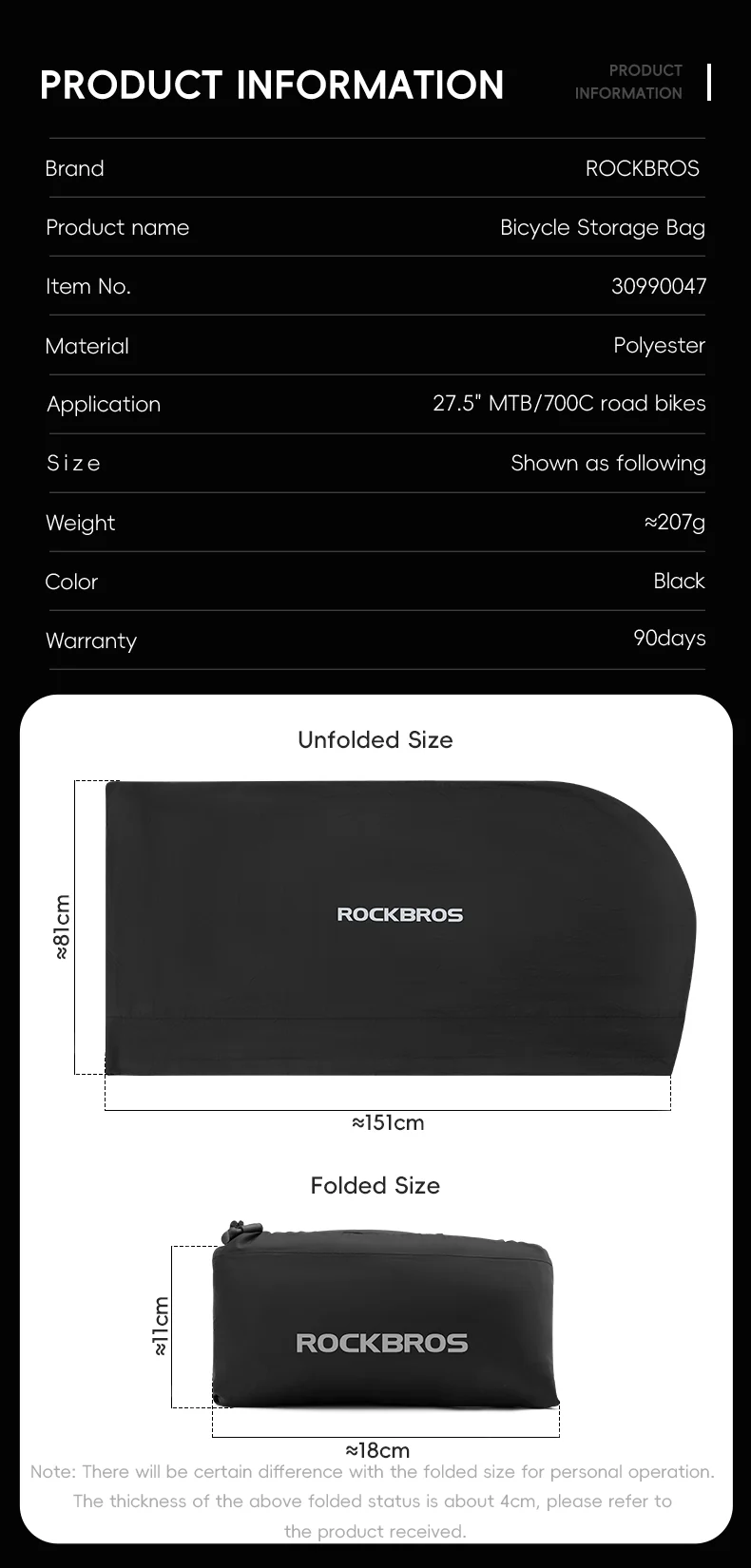 ROCKBROS Waterproof Bicycle Storage Carrier Bag For Mountain Road Bike Transport Case - Image 9