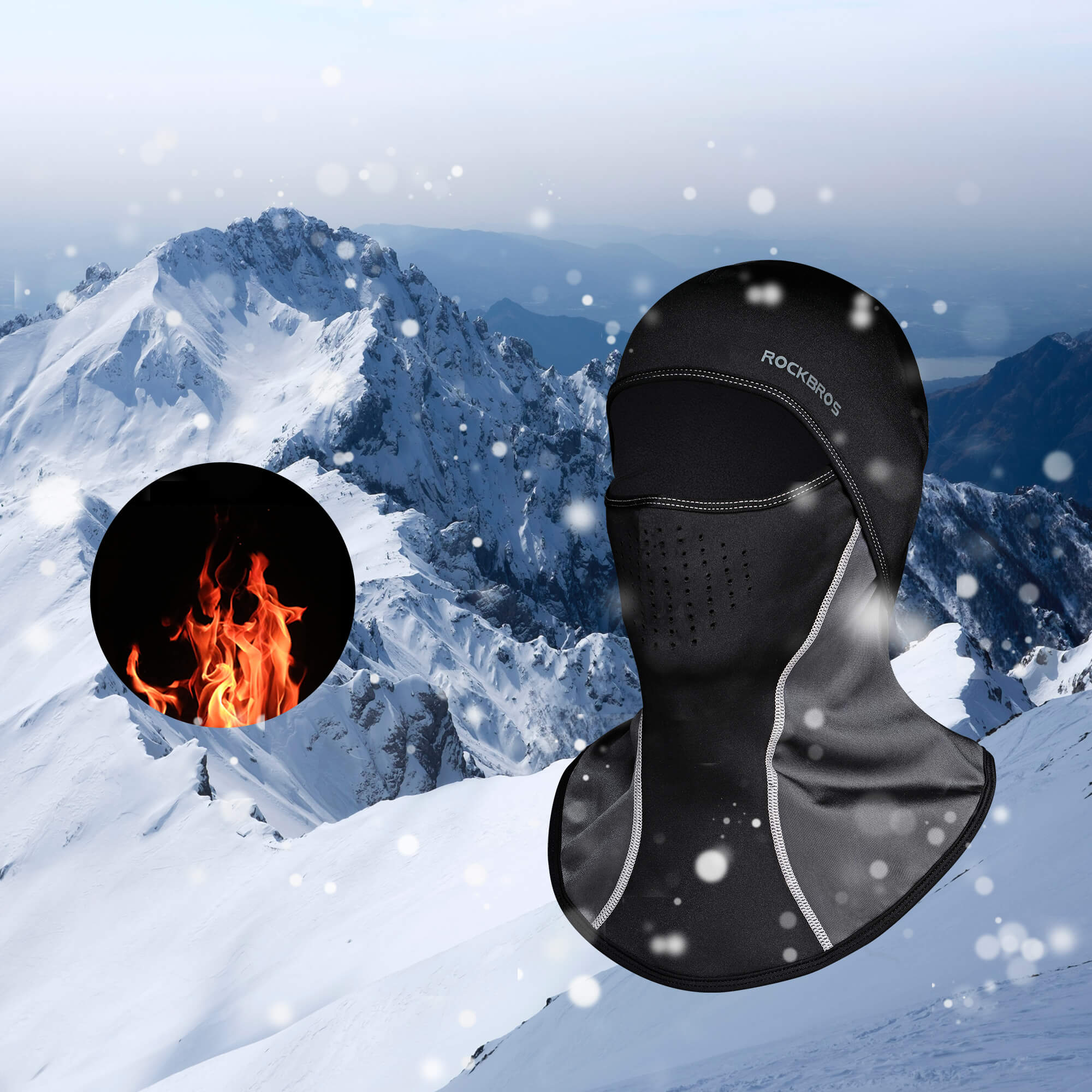ROCKBROS Winter Ski Mask with Filter Pocket, Full Face Balaclava for Men Women - Image 2