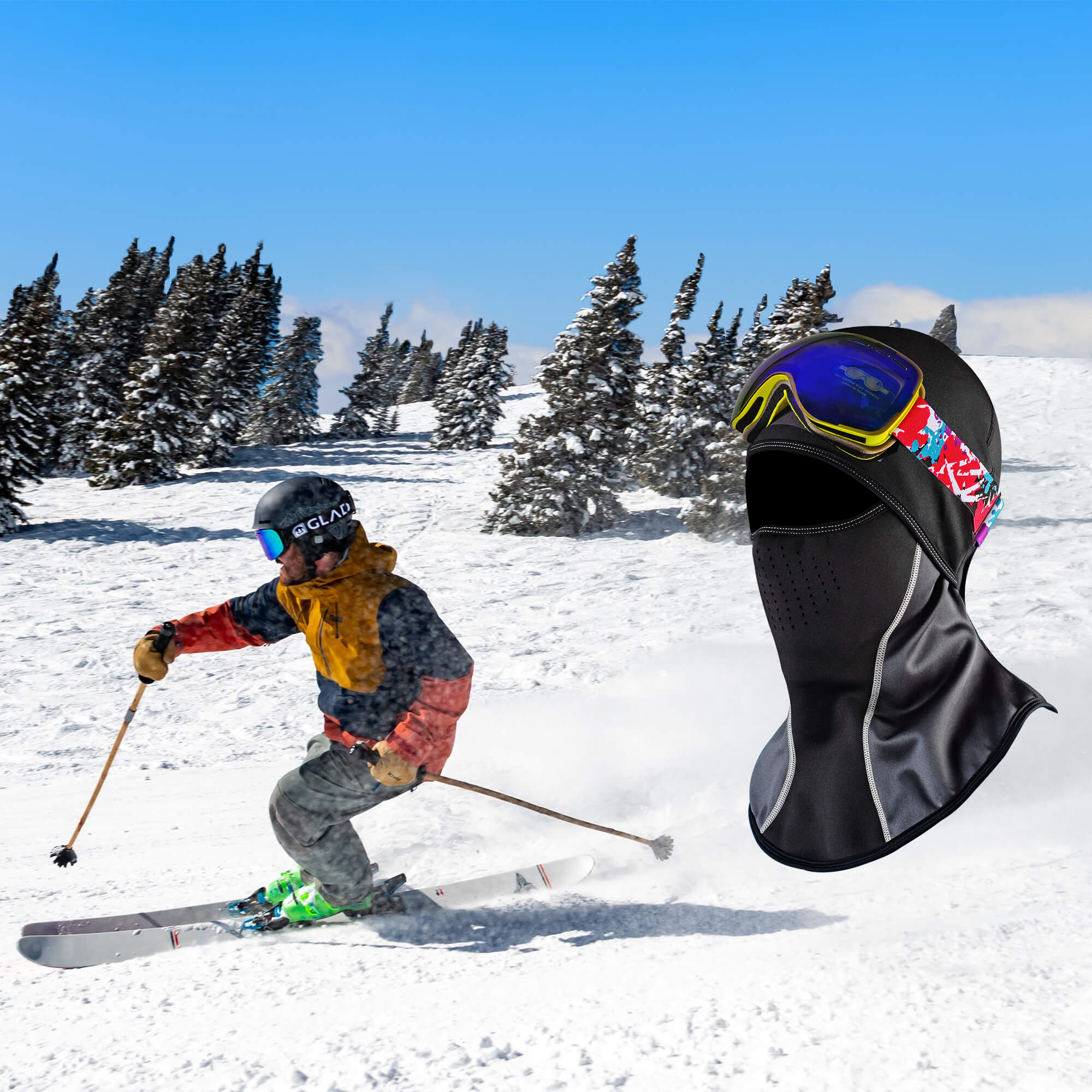 ROCKBROS Winter Ski Mask with Filter Pocket, Full Face Balaclava for Men Women - Image 4