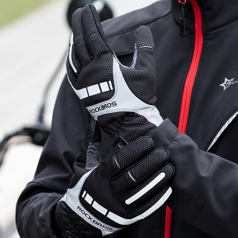 ROCKBRS Winter Gloves Cycling Electric Heated Glove USB Rechargeable Touchscreen - Image 6