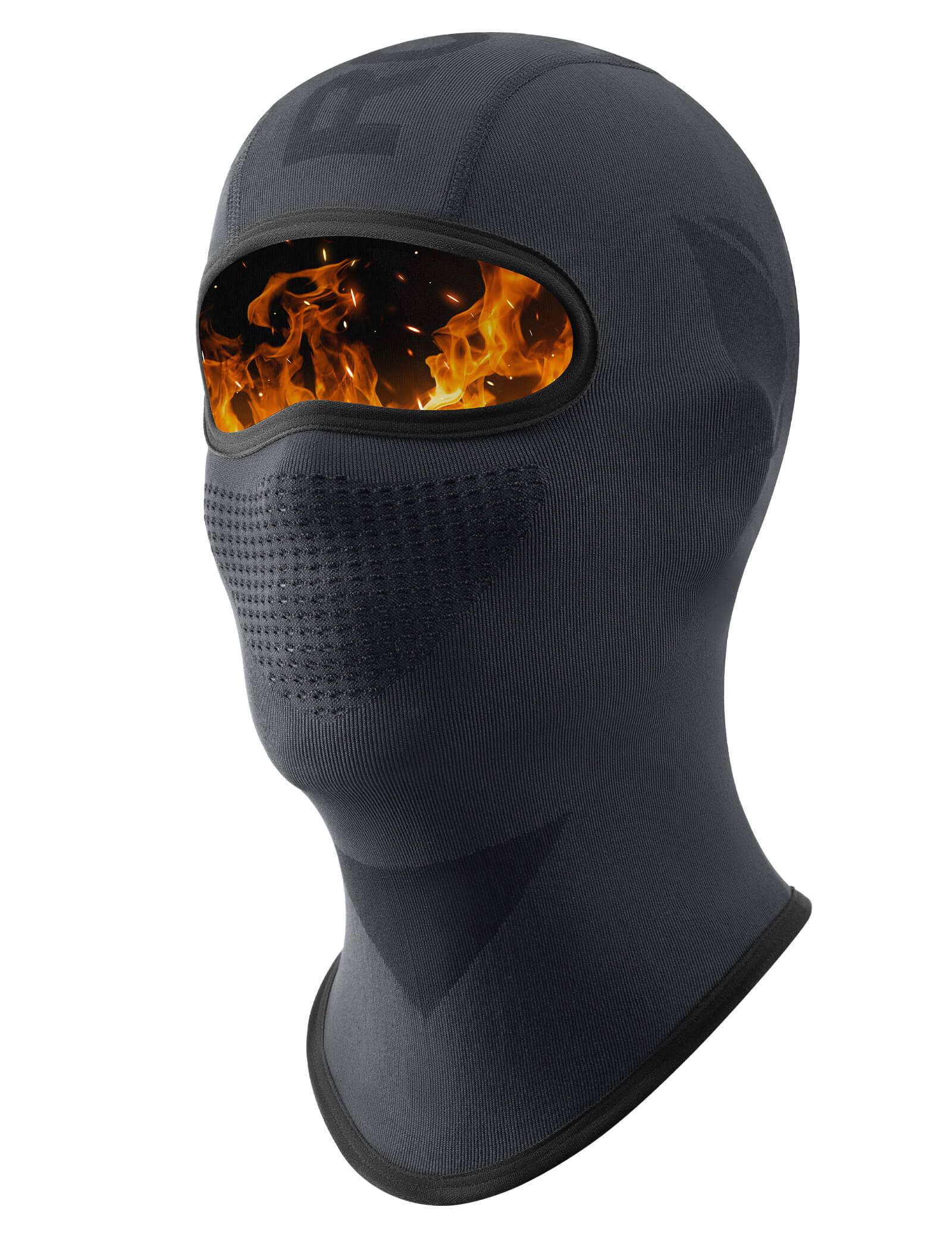 Seamless Knitted Face Mask Black