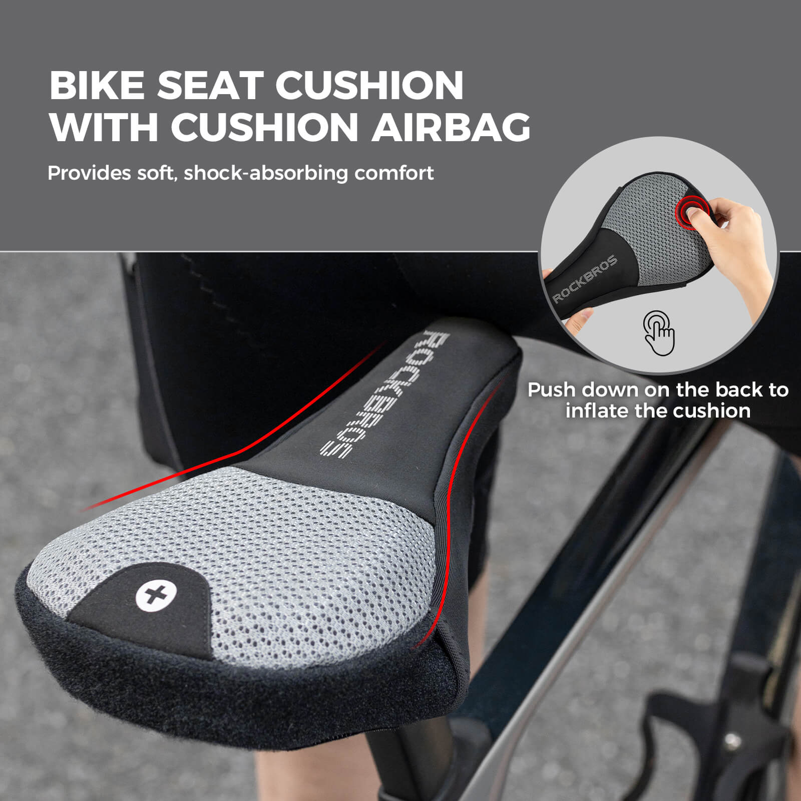 Shock Absorb Bike Saddle Cover LF2481 - Image 10