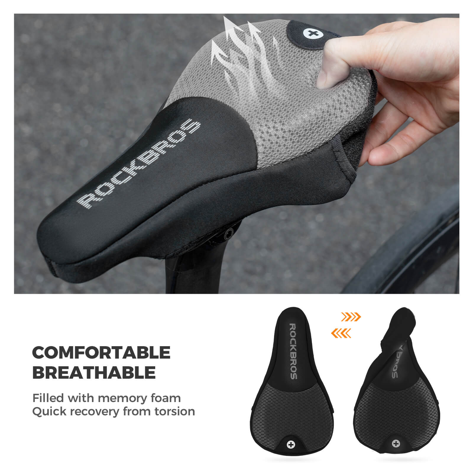 Shock Absorb Bike Saddle Cover LF2481 - Image 11
